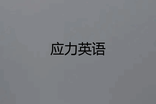 应力英语