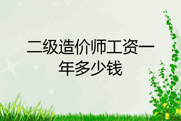 二级造价师工资一年多少钱