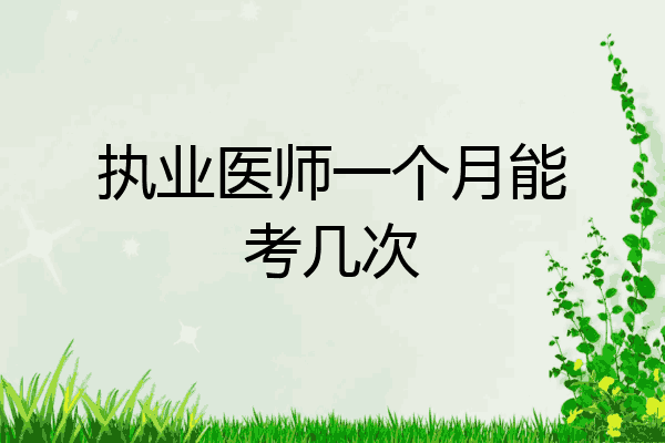 执业医师一个月能考几次