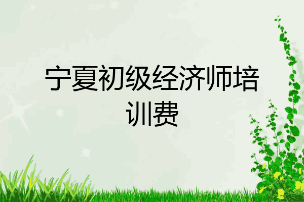 宁夏初级经济师培训费