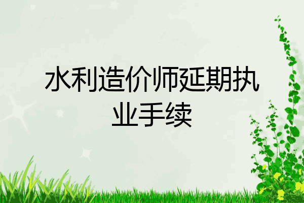 水利造价师延期执业手续