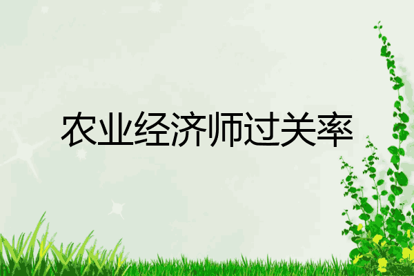 农业经济师过关率