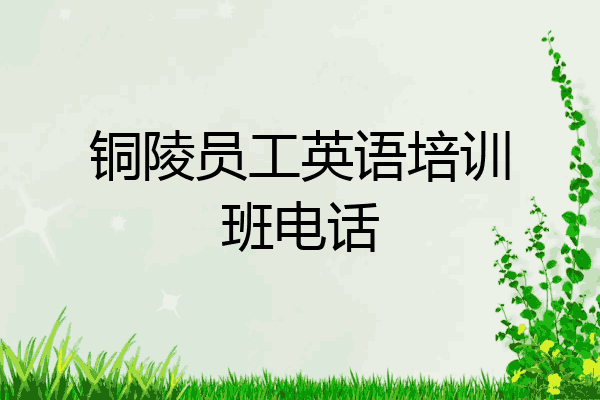 铜陵员工英语培训班电话