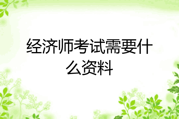 经济师考试需要什么资料