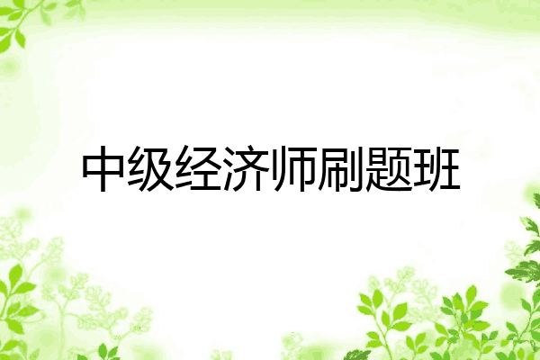 中级经济师刷题班