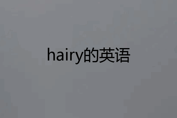 hairy的英语