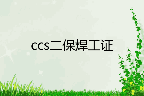 ccs二保焊工证