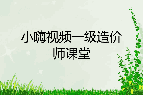 小嗨视频一级造价师课堂