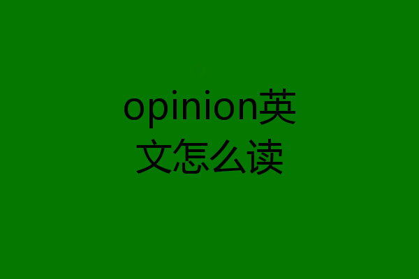 opinion英文怎么读
