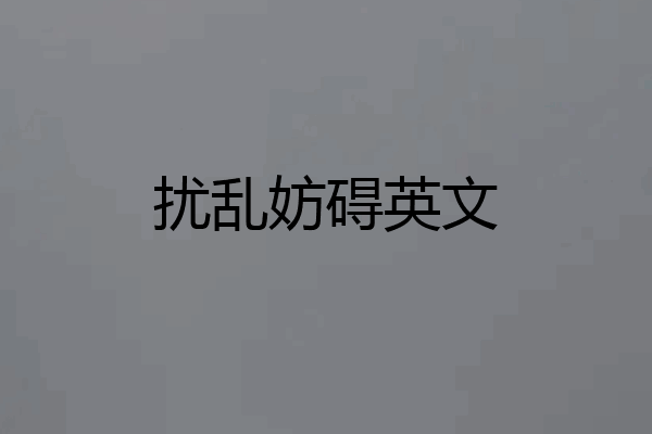 扰乱妨碍英文