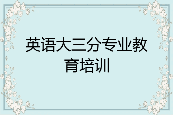 英语大三分专业教育培训