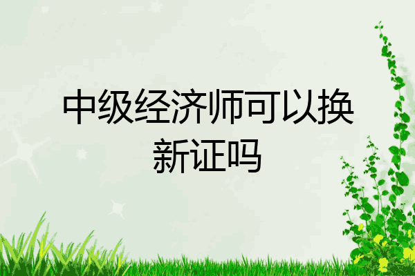 中级经济师可以换新证吗