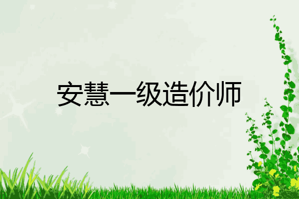 安慧一级造价师