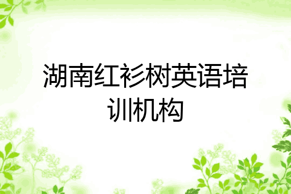 湖南红衫树英语培训机构