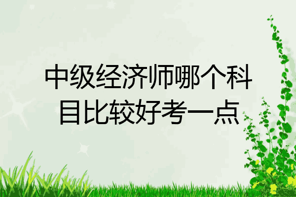 中级经济师哪个科目比较好考一点