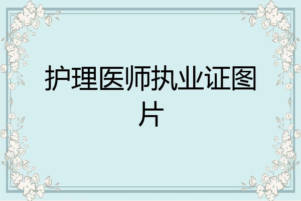 护理医师执业证图片
