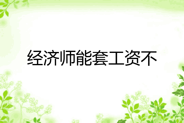 经济师能套工资不