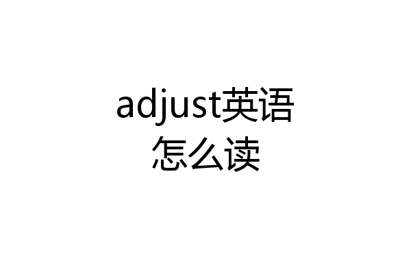 adjust英语怎么读