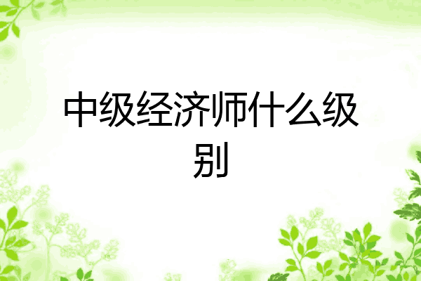 中级经济师什么级别