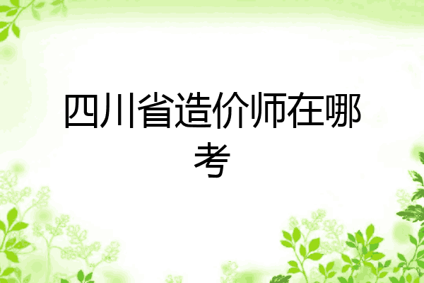 四川省造价师在哪考