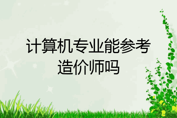 计算机专业能参考造价师吗