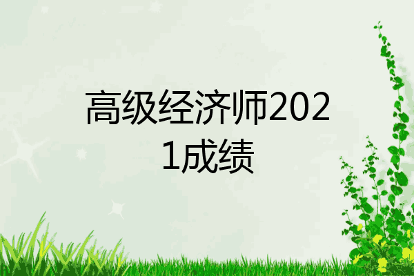 高级经济师2021成绩