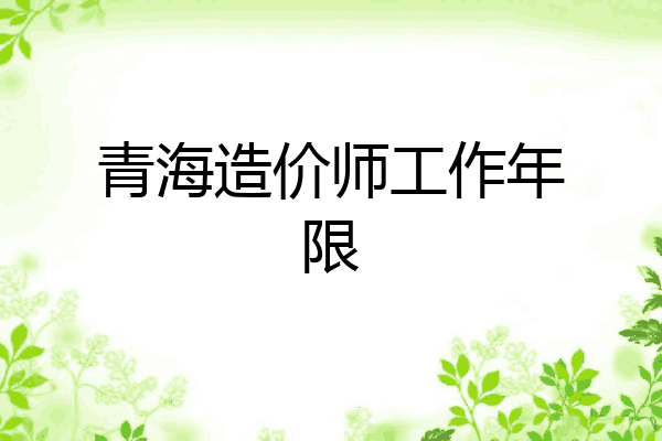 青海造价师工作年限