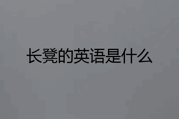 长凳的英语是什么