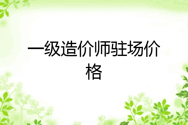 一级造价师驻场价格
