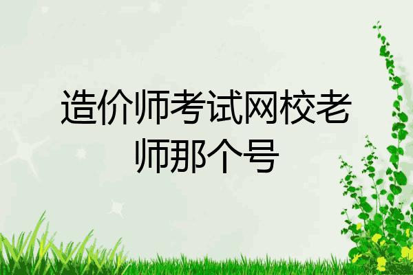 造价师考试网校老师那个号