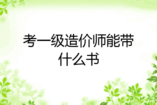 考一级造价师能带什么书