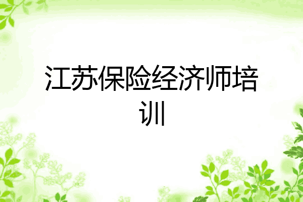 江苏保险经济师培训