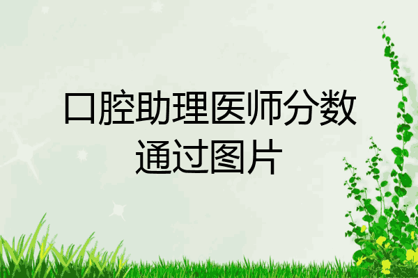 口腔助理医师分数通过图片
