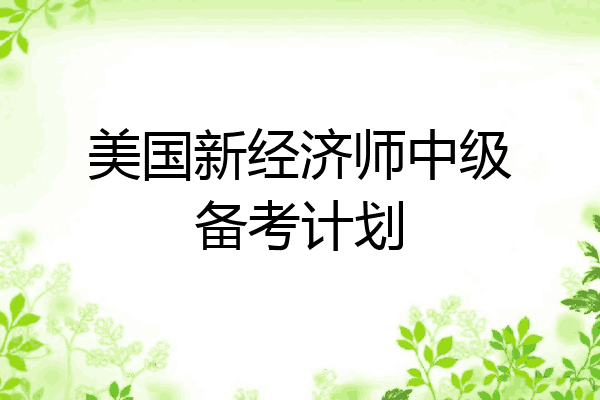 美国新经济师中级备考计划