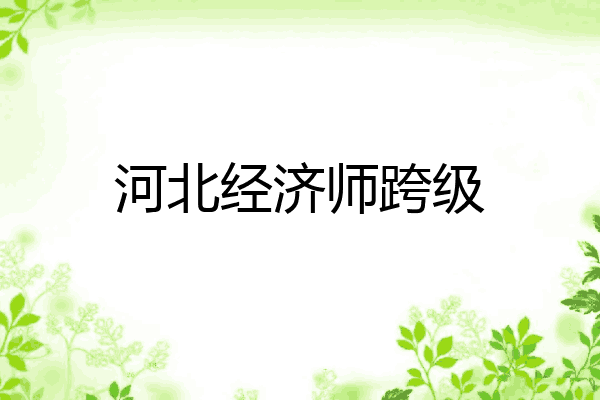河北经济师跨级