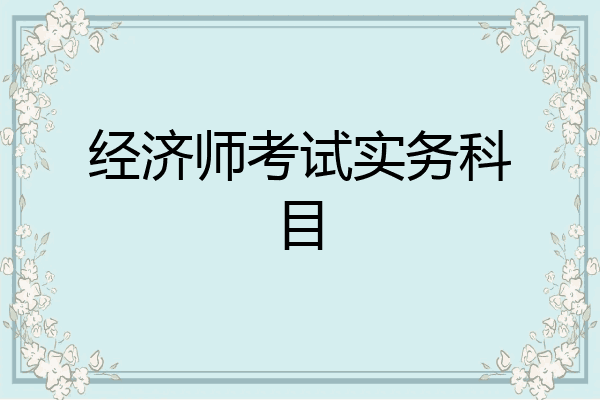 经济师考试实务科目