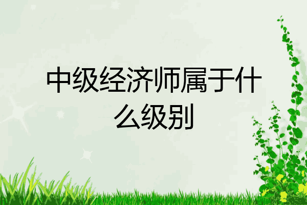 中级经济师属于什么级别