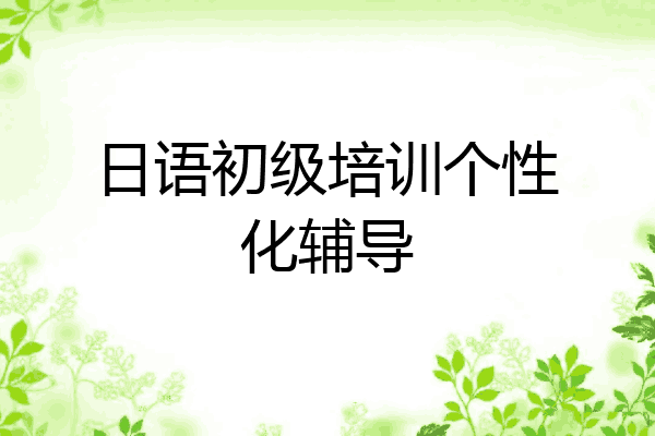 日语初级培训个性化辅导