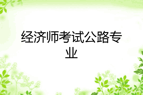 经济师考试公路专业