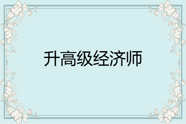 升高级经济师