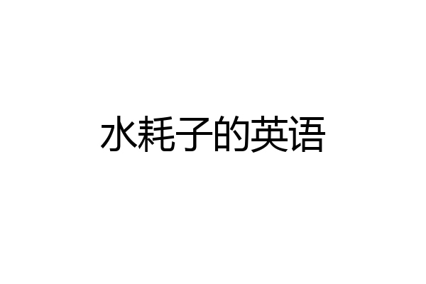 水耗子的英语