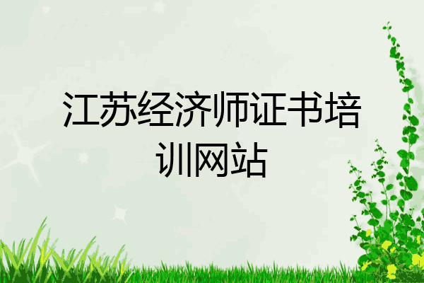 江苏经济师证书培训网站