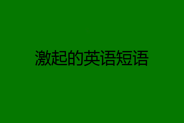 激起的英语短语