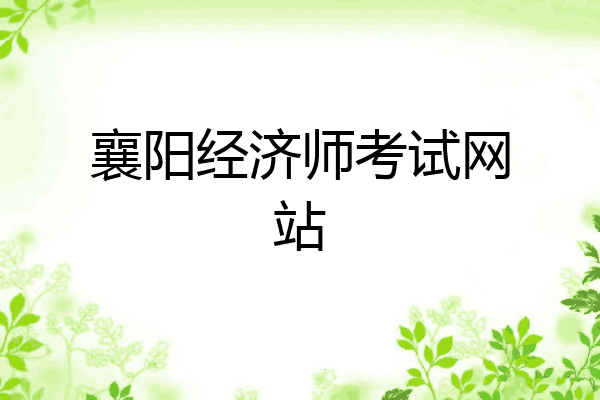 襄阳经济师考试网站
