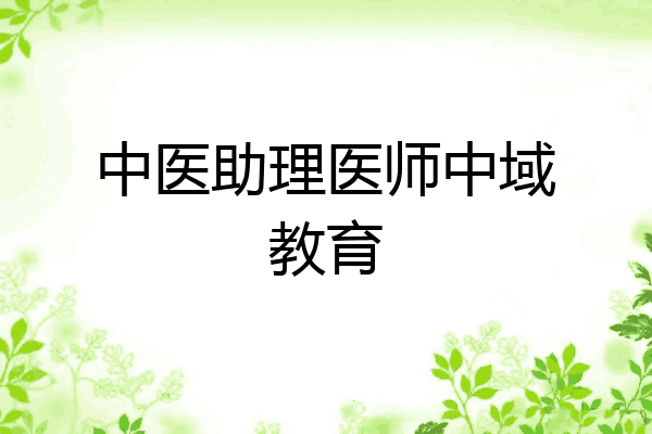 中医助理医师中域教育