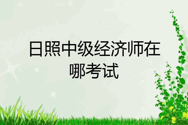 日照中级经济师在哪考试