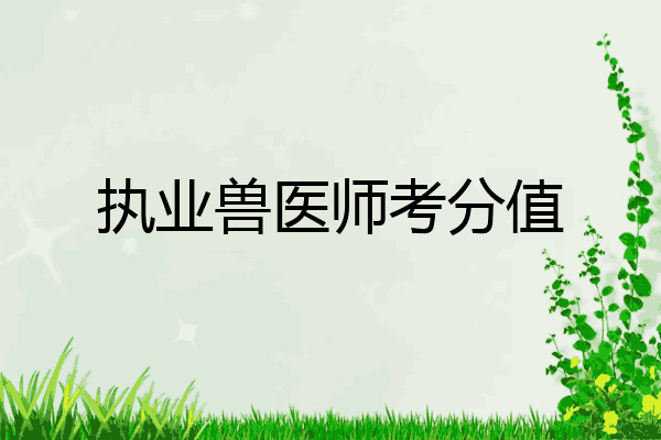 执业兽医师考分值