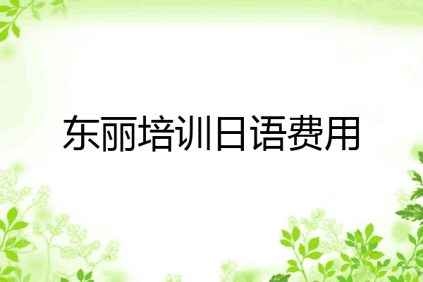 东丽培训日语费用