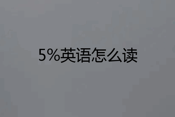 5%英语怎么读