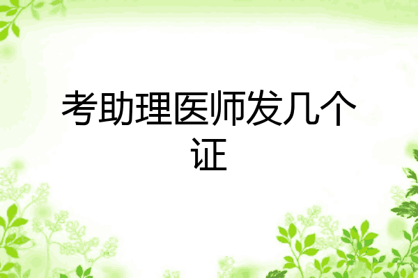 考助理医师发几个证